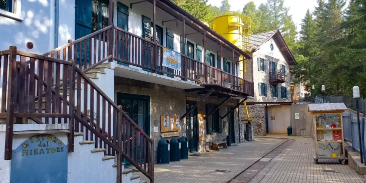 Ingresso e biglietteria dell’Ecomuseo delle Miniere in località Paola a Prali
